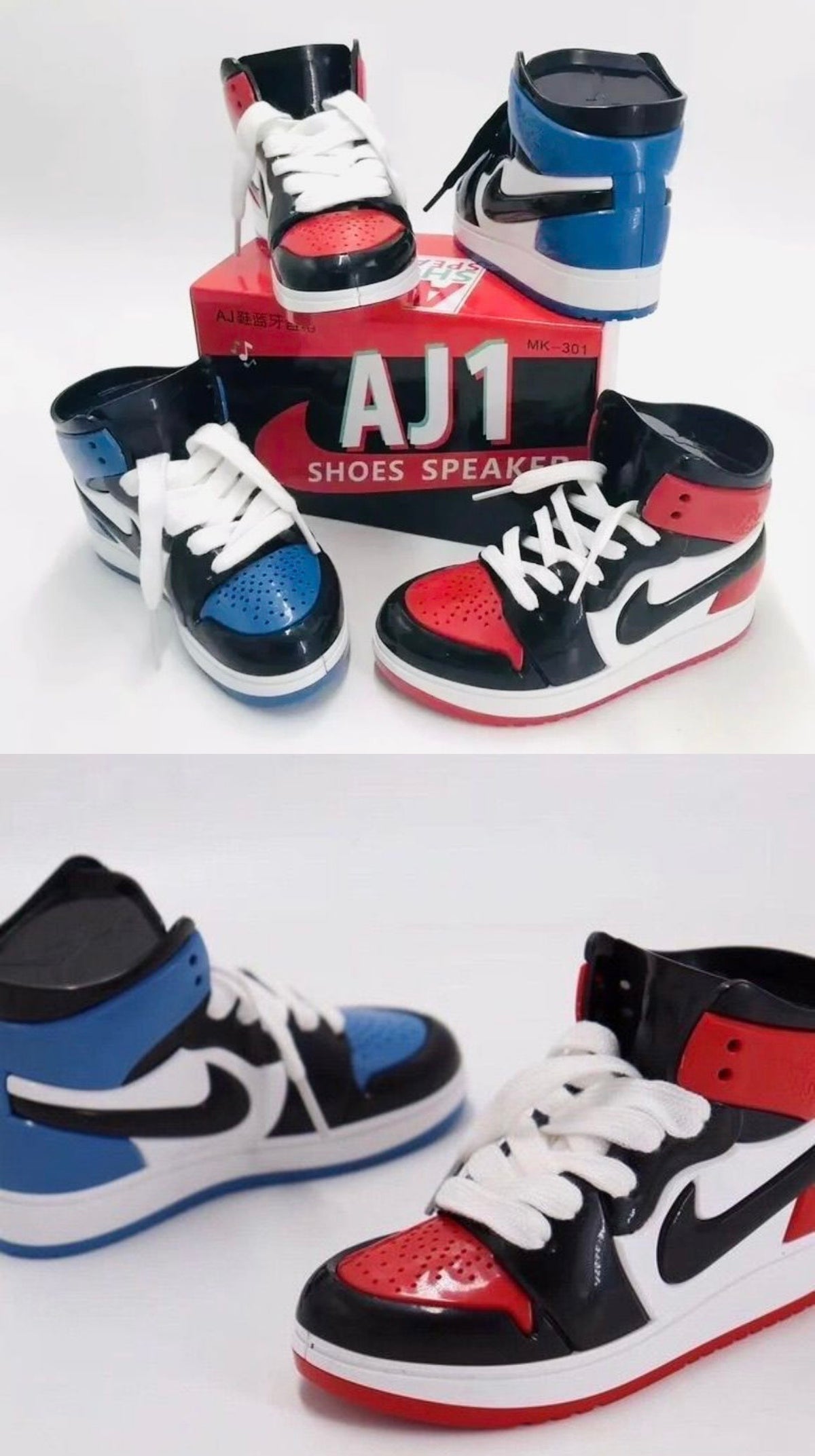 🔥Sneaker Speaker🔥Bluetooth🔥Aux🔥FM/AM Radio AJ1 Style Design